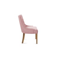 Chaise ROYA Tissu rose, dimension H93 x L56 x P60, idéal pour votre cuisine ou salle à manger