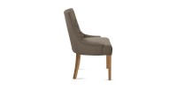 Chaise ROYA Tissu Taupe, dimension H93 x L56 x P60 cm, idéal pour votre cuisine ou salle à manger