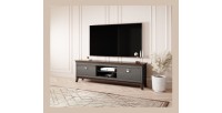 Meuble TV XL 196 cm collection PALACE. Couleur gris et chêne