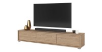 Meuble TV 180cm collection MAANUM. Couleur chêne clair.