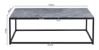 Table basse TRAMPSTA en verre effet gris pierre, idéal pour un salon unique