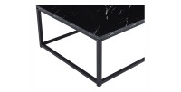 Table basse EWING effet marbre noir, idéal pour un salon unique