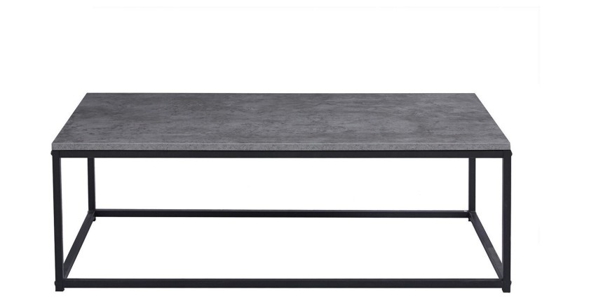 Table basse EWING effet pierre grise, idéal pour un salon unique