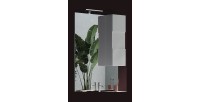 Miroir design avec rangement, 80x110 cm, collection KUBRICK, coloris blanc brillant