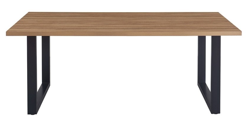 Table à manger EDWAR longueur 180cm en décor chêne vieilli, idéal pour une salle à manger conviviale