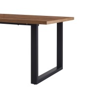 Table à manger EDWAR longueur 180cm en décor bois exotique mango, idéal pour une salle à manger conviviale