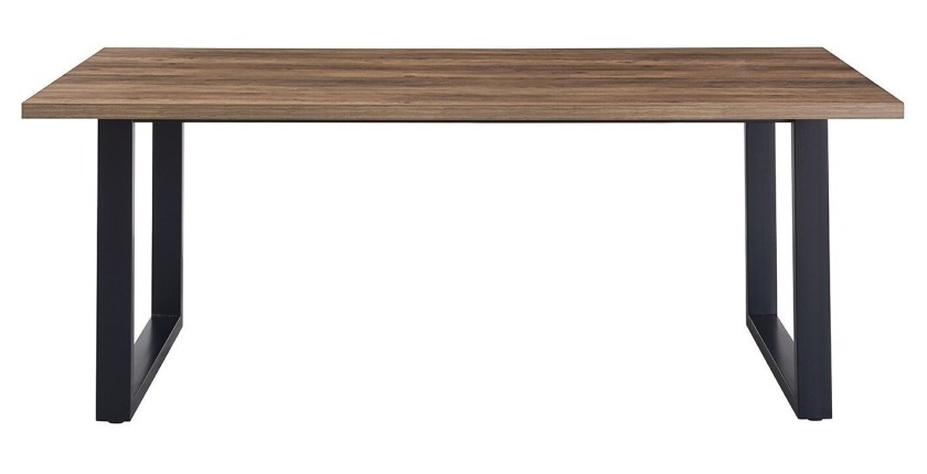 Table à manger EDWAR longueur 200cm en décor bois exotique mango, idéal pour une salle à manger conviviale