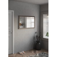 Miroir d'entrée design, 110x68 cm, collection KEY, contour marron
