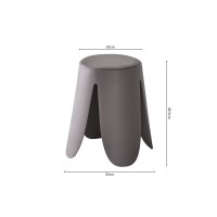 Tabouret OSTIN coloris gris, grâce a son design atypique il s'adapte a tous types de salon