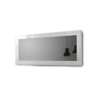 Miroir design, 170x75cm, collection FOLOMI, bordure blanc brillant laqué