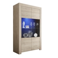 Buffet 2 portes, collection ZEFIR, coloris chêne clair, parfait pour votre salle à manger