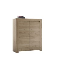 Buffet 4 portes, collection ZEFIR, coloris chêne clair, idéal pour votre salon ou salle à manger