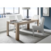 Table extensible 180x90, Collection ZEFIR, coloris chêne clair, idéal pour votre salle à manger