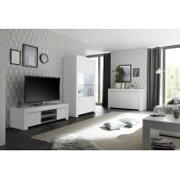 Buffet 3 portes, collection ZEFIR, coloris blanc mat, idéal pour votre salon ou salle à manger