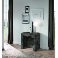 Console extensible, Collection NOSOL, couleur gris effet marbre brillant, dimensions 54x78cm