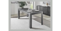 Table extensible COLOMARMO - Noir effet marbre - 180x90cm - Idéal pour une salle à manger design et tendance.