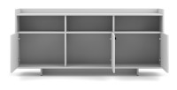 Buffet type design collection VICTORIA 3 portes, coloris blanc mat