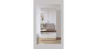 Armoire design 100 cm 2 portes avec grands miroirs collection JUPITER