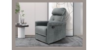 Fauteuil relaxation relevable manuellement VENISE coloris gris