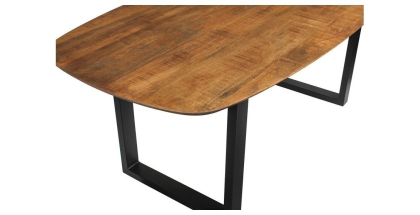 Table à manger BELLA longueur 200cm en décor bois exotique mangolia