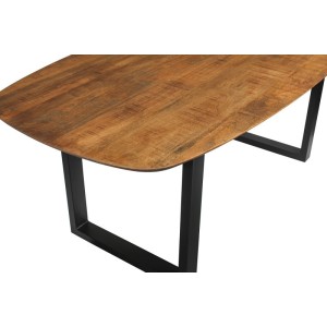 Table à manger BELLA longueur 200cm en décor bois exotique mangolia