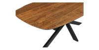 Table à manger BELLA longueur 200cm en bois brut exotique mangolia