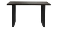 Table à manger AWANI longueur 160cm en bois exotique mangolia noir