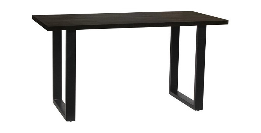 Table à manger AWANI longueur 180cm en bois exotique mangolia noir