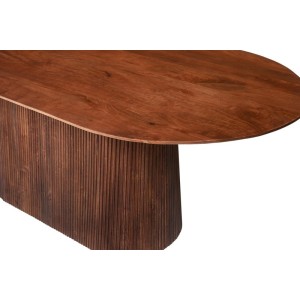 Table collection RIMBAUD effet bois brun clair longueur 200 cm