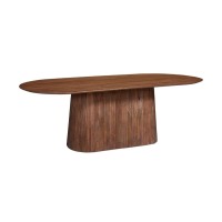 Table collection RIMBAUD effet bois brun clair longueur 230 cm