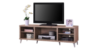 Meuble TV KONYA 142 cm avec 5 niches coloris Sonoma.