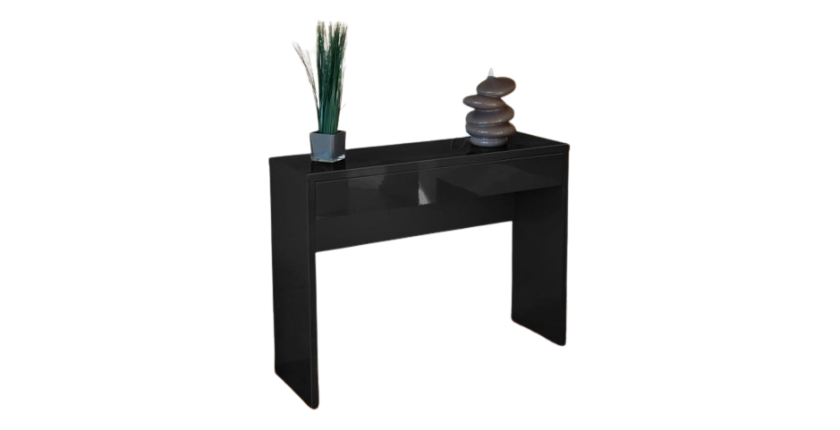 Meuble d'entrée, console ARENA coloris noir. Meuble design pour votre entrée