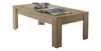 Table basse avec pieds en bois, Collection SHOW, coloris chêne clair