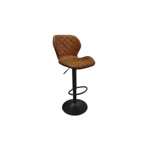 Tabouret de bar style vintage coloris cognac. Collection MABEL