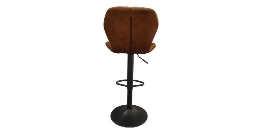 Tabouret de bar style vintage coloris cognac. Collection MABEL