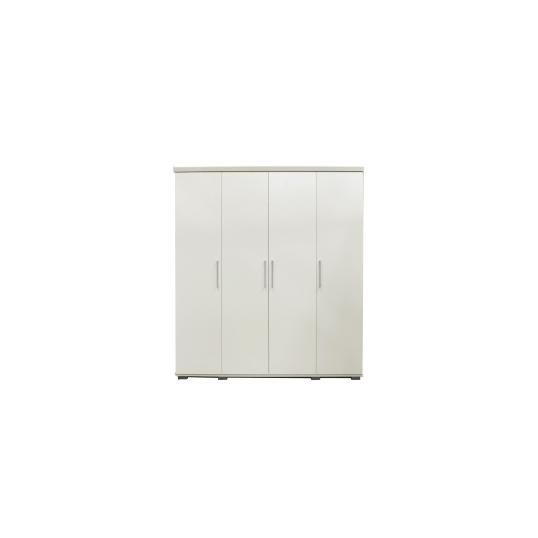 Armoire, garde-robe, collection TOM, 4 portes 160 cm, penderie intégrée coloris blanc