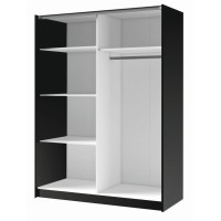 Armoire design 200cm coloris noir et chêne collection VARIA