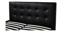 Lit coffre design coloris noir pour adulte collection RICO, 160x200 cm, sommier inclus