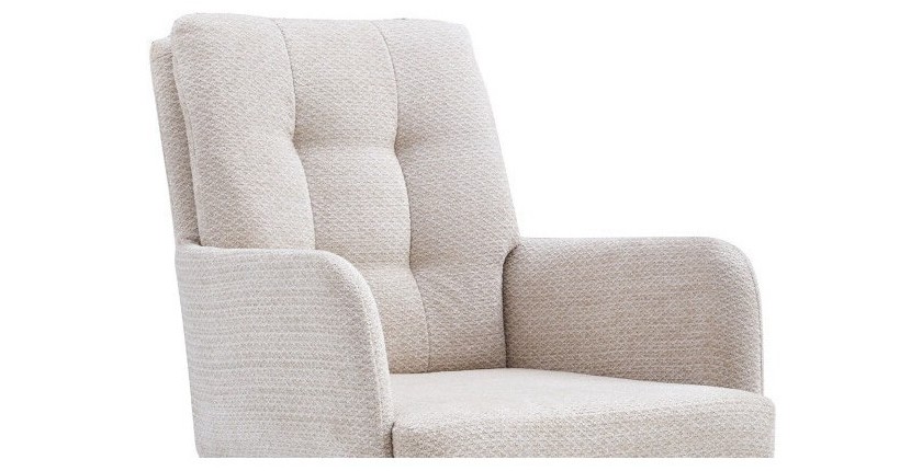 Chaise pivotante en tissu collection PLUMO coloris beige