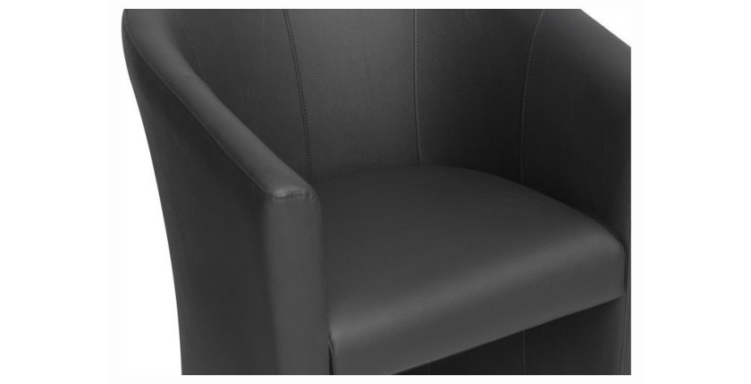 Fauteuil de salon confortable noir. Collection KYOTO