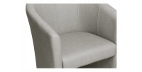 Fauteuil de salon confortable gris clair. Collection KYOTO