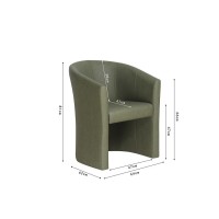 Fauteuil de salon confortable vert. Collection KYOTO