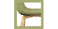 Chaise EKO Velours Vert, dimension L45 x H84 x P55 cm, idéal pour votre cuisine ou salle à manger