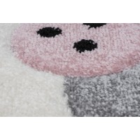 Tapis 170x120cm, design A423O coloris rose - Confort et élégance pour votre intérieur