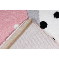 Tapis 170x120cm, design A423O coloris rose - Confort et élégance pour votre intérieur