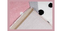 Tapis 230x160cm, design A423O coloris rose - Confort et élégance pour votre intérieur