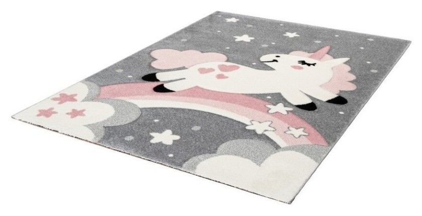 Tapis 150x80cm, design A723O coloris rose - Confort et élégance pour votre intérieur