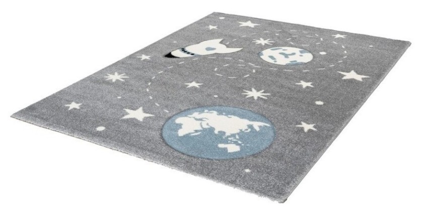 Tapis 170x120cm, design A033O coloris gris - Confort et élégance pour votre intérieur