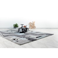 Tapis 230x160cm, design A133O coloris gris - Confort et élégance pour votre intérieur