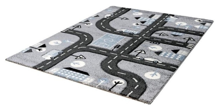 Tapis 230x160cm, design A133O coloris gris - Confort et élégance pour votre intérieur